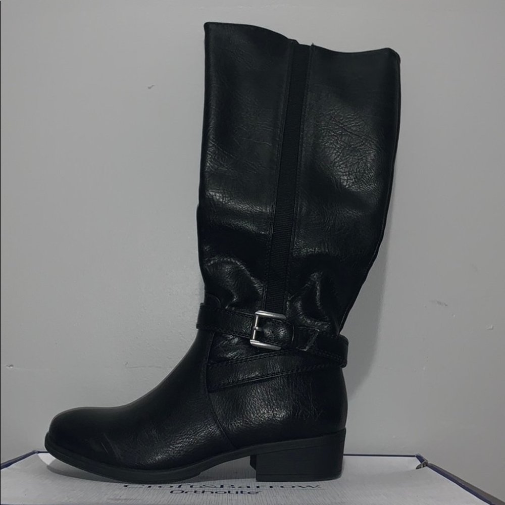 Croft & Barrow Ortholite Riding Boots Black EUC